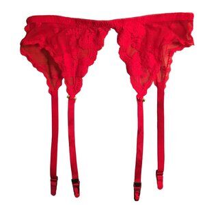 Hanky Panky Red Lace Garter Belt Lingerie S